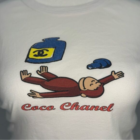 Curious George x Coco Chanel Cropped Graphic Tee - Picture 3 of 6